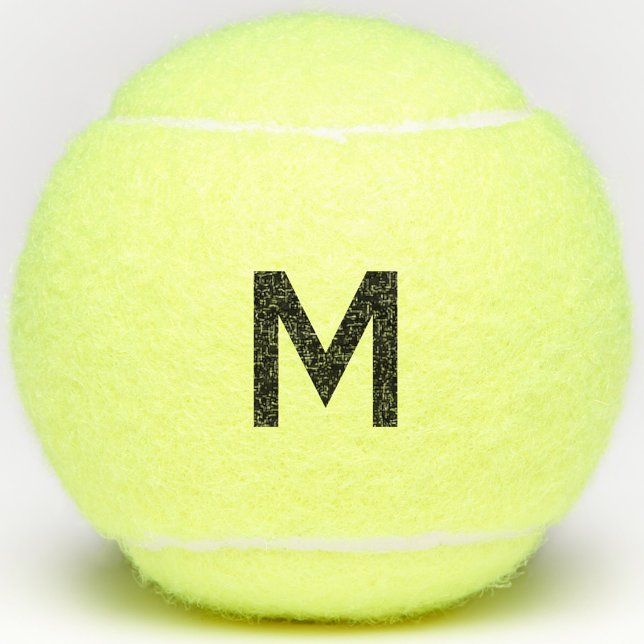 Monogram Initial Personalised Tennis Balls (Simple monogram initial personalized tennis ball)