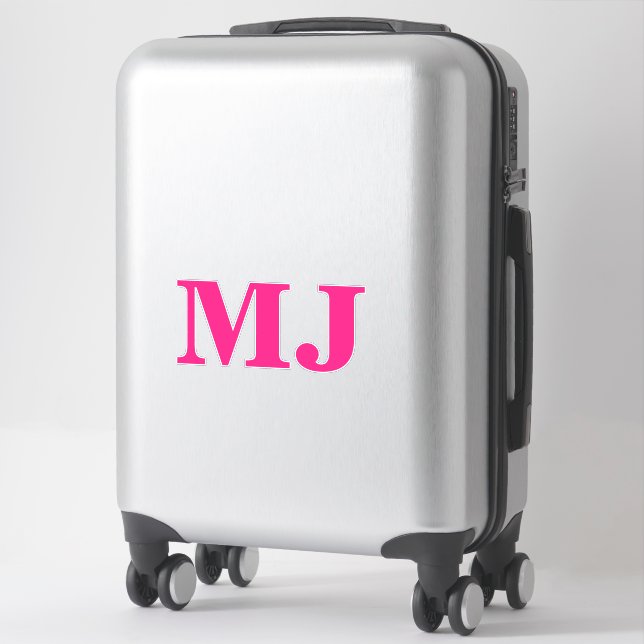 Monogram Initial Pin Bold Custom Name Label Cute (Suitcase)