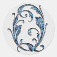 monogram initial Q stickers