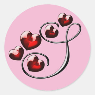 monogram initial S stickers