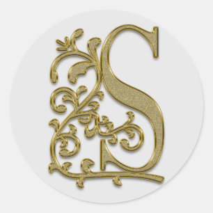 monogram initial S stickers