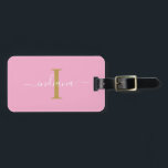 Monogram Initial Script Name Return Address Luggage Tag<br><div class="desc">Create your very own custom and personalized Monogram Initial Script Name Return Address Black Luggage Tag completely by clicking the "Personalize" button. Use the "Customize it" button to further re-arrange and format the style and placement of text. Could easily be repurpose for other special events like anniversaries, baby shower, birthday...</div>