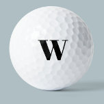 Monogram Initial Simple Golf Balls<br><div class="desc">Modern typography minimalist monogram initial design which can be changed to personalise.</div>