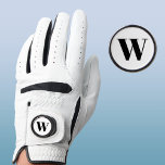 Monogram Initial Simple Golf Glove<br><div class="desc">Modern typography minimalist monogram initial design which can be changed to personalise.</div>
