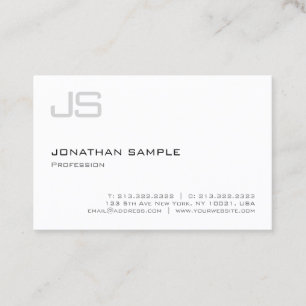 Monogram Initial Simple Professional Modern Business Card