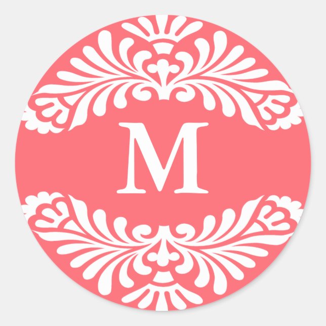 Monogram Initial Stickers :: Dubarry Pink (Front)