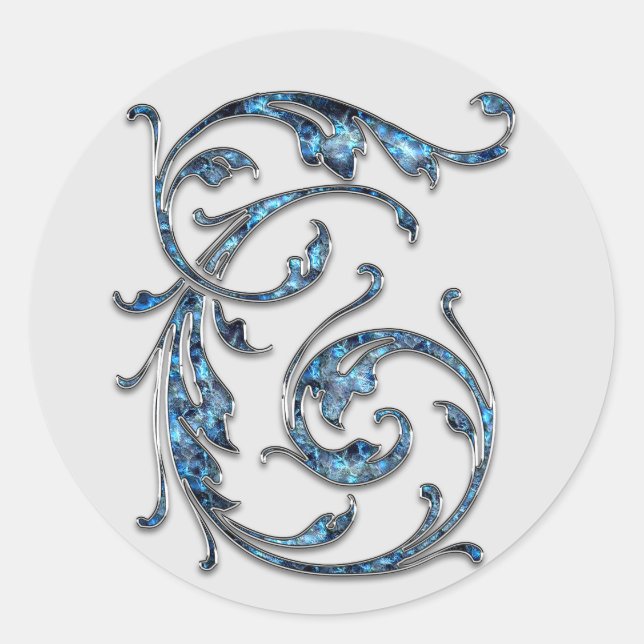 monogram initial T stickers (Front)