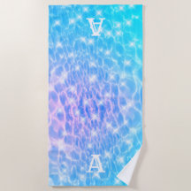 Monogram initial Water ripple water texture modern