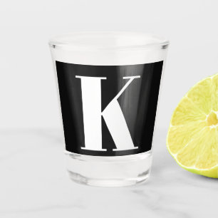 Monogram Initial Wedding Bridal Shower Gift Favour Shot Glass