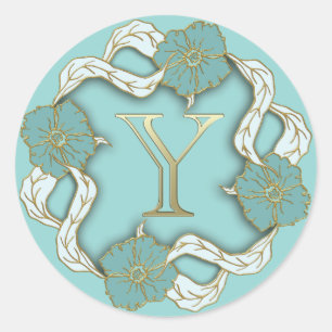 monogram initial Y stickers