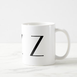 Monogram Initial Z Black & White Modern Coffee Mug