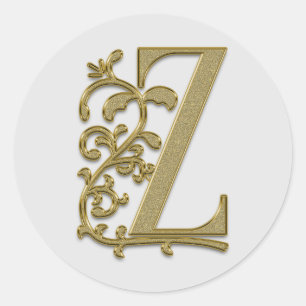 monogram initial Z stickers