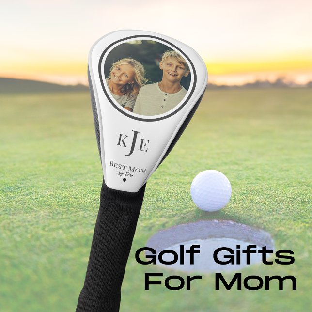 Monogram Initials Best Mum By Par Black and White Golf Head Cover (Monogram Initials Best Mom By Par Black and White Golf Head Cover
)