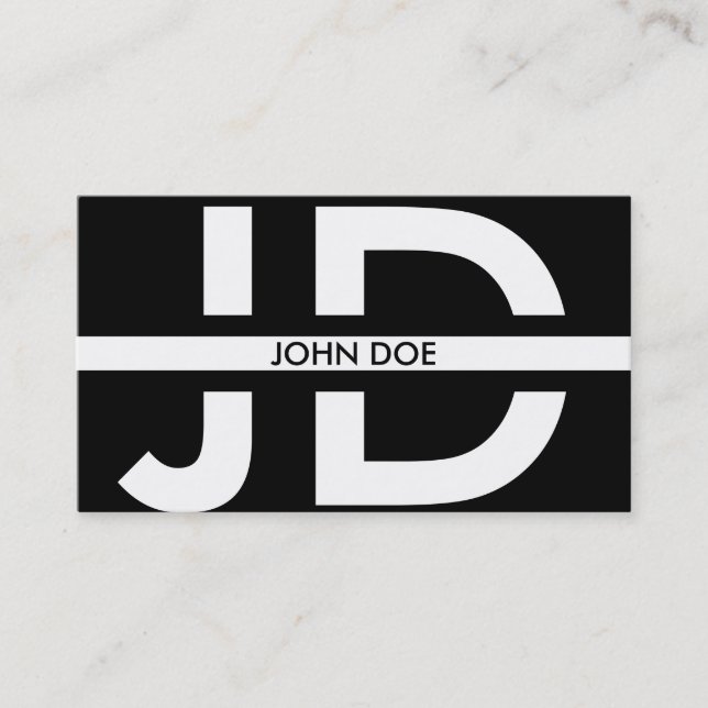 Monogram Initials Business Card (Front)