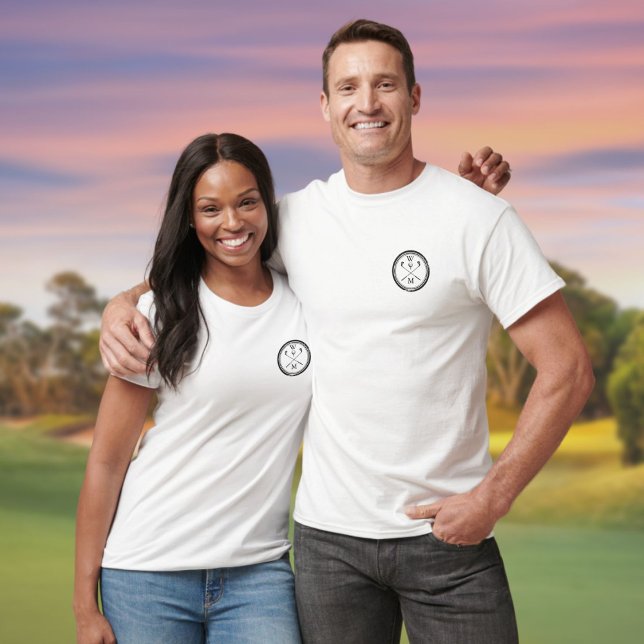 Monogram Initials Classic Golf T-Shirt (Monogram Initials Classic Golf T-Shirt)