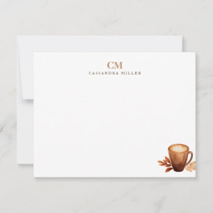 Monogram Initials Coffee Lover  Card