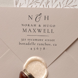 Monogram Initials Couples Return Address Self-inking Stamp