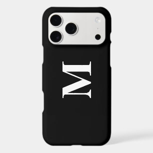 Monogram Initials Custom Name Black White Gift