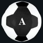 Monogram Initials Custom Name Black White Gift Pla Football<br><div class="desc">Monogrammed initial template designed with simple,  elegant and trendy black and white background!</div>