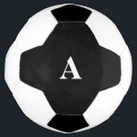 Monogram Initials Custom Name Black White Gift Pla Football<br><div class="desc">Monogrammed initial template designed with simple,  elegant and trendy black and white background!</div>