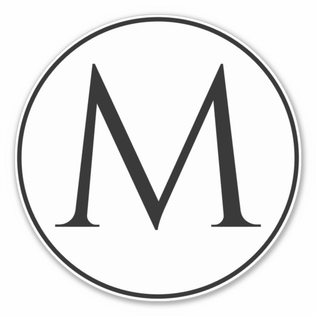 Monogram Initials Custom Name Black White Trendy (Front)