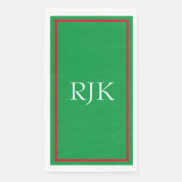 Monogram Initials Custom Name Red Green 2023