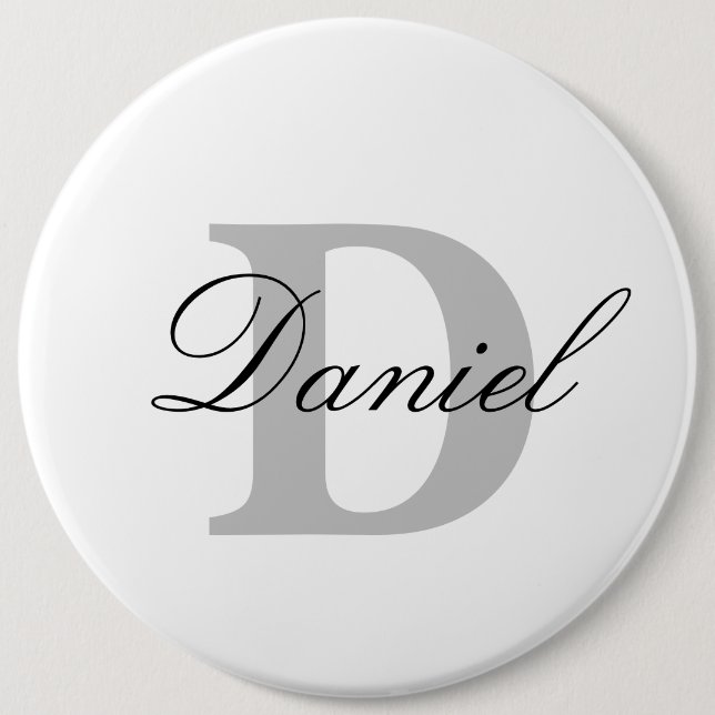 Monogram Initials Custom Name Weddings Birthdays 6 Cm Round Badge (Front)