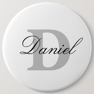 Monogram Initials Custom Name Weddings Birthdays 6 Cm Round Badge