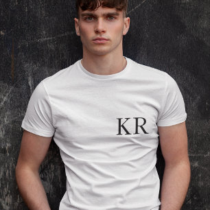 Monogram Initials Modern Stylish Trendy T-Shirt
