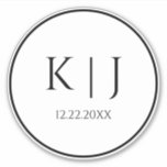 Monogram Initials Name Elegant Minimalist Wedding<br><div class="desc">Printed with monogram initials for couples great for weddings,  engagements,  anniversay etc (which you can edit,  change and personalise) in simple,  elegant design! Available in all sizes,  just choose the right size that you need.</div>