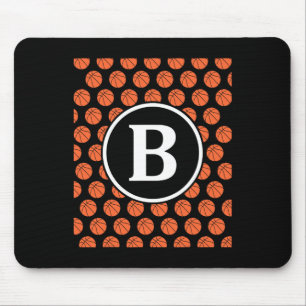 Monogram Initials Name Letter B Sketll Pattern Spo Mouse Mat