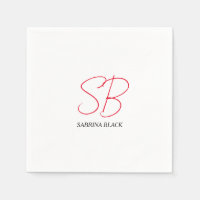 Monogram Initials Name Plain Modern Minimalist