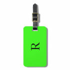 Monogram Initials Name Templates Neon Green Colour