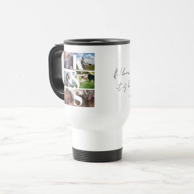Monogram Initials Personalised Couple Gifts Travel Mug (Front Left)