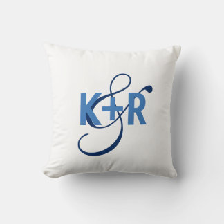 Monogram Initials Personalised Wedding Pillow2 Cushion
