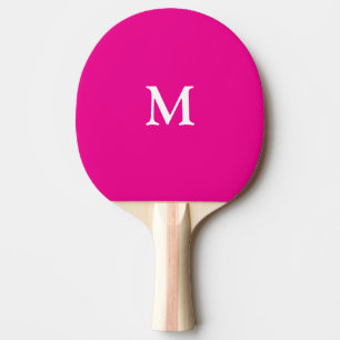Monogram Initials Pink Orange Party Favor Gift Ping Pong Paddle