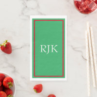 Monogram Initials Red Green 2023 Custom Name