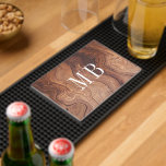 Monogram Initials Stylish Modern Wooden Custom Bar Mat<br><div class="desc">Monogram Initials Stylish Modern Wooden Custom Bar Mat Bar Runner features a stylish wooden pattern with an overlay of your personalised monogram or text. Personalise by editing the text in the text box provided. Designed by ©Evco Studio www.zazzle.com/store/evcostudio</div>