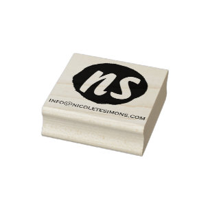 Monogram Initials Website Rubber Stamps
