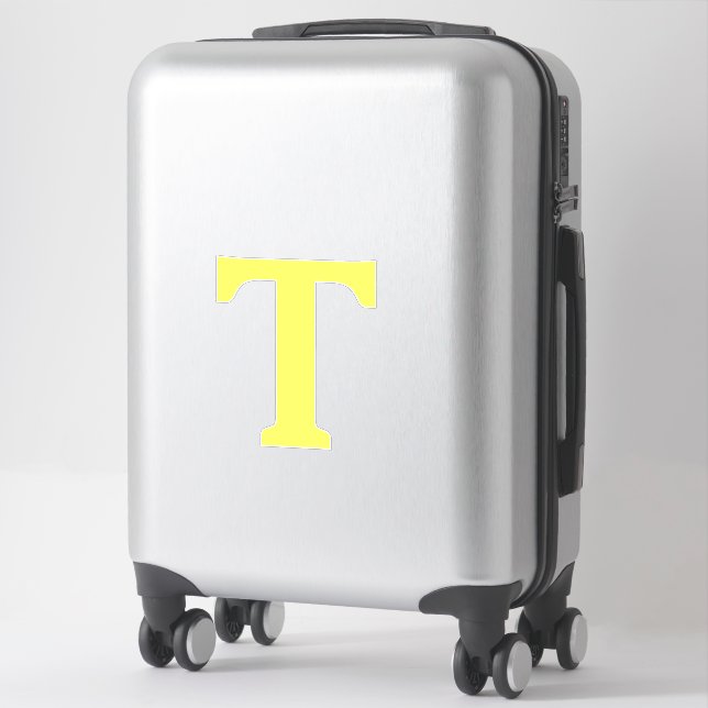 Monogram Initials Yellow Bold Custom Name Trendy (Suitcase)