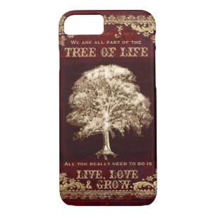Monogram Inspirational Message Tree of Life iPhone 8/7 Case