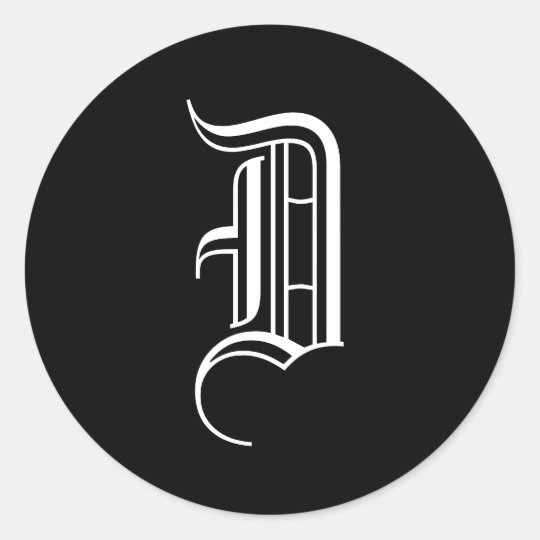 Monogram Invitation Seal "D" Old English Style
