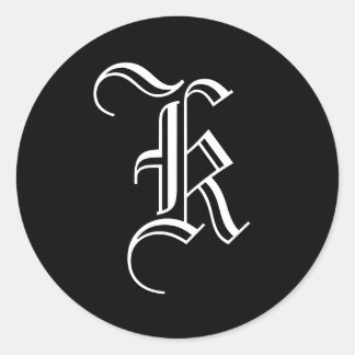 Monogram Invitation Seal "K" Old English Style