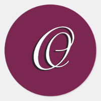 Monogram Invitation Seal "O"  Customisable Wine