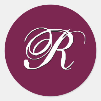 Monogram Invitation Seal "R" Customisable Wine