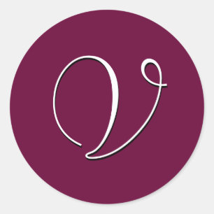 Monogram Invitation Sticker Customisable