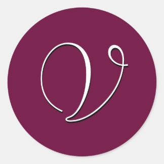 Monogram Invitation Sticker Customisable
