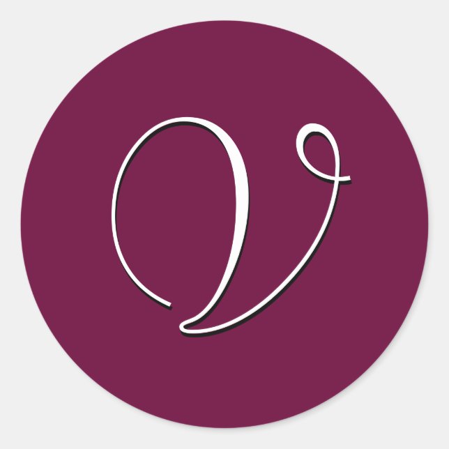 Monogram Invitation Sticker Customisable (Front)