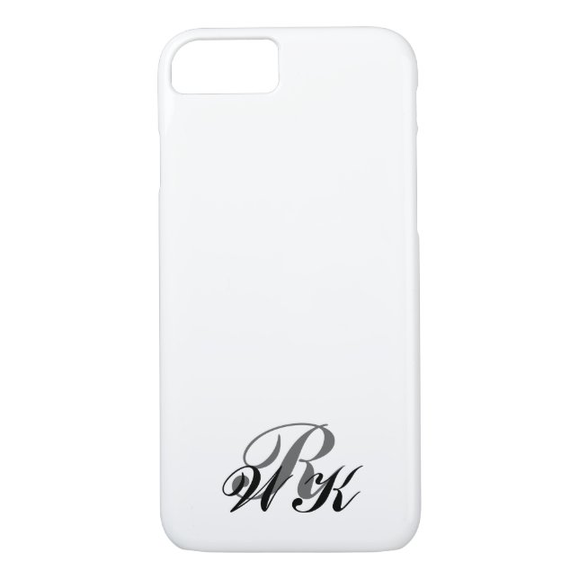 Monogram iPhone 7 Case in white (Back)