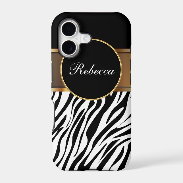 Monogram iPhone Case Zebra (Back)